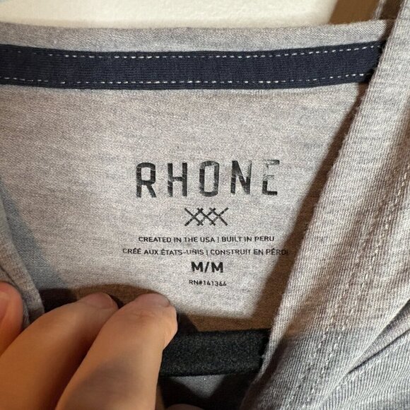 Rhone grey hooded pullover top - Picture 2 of 3